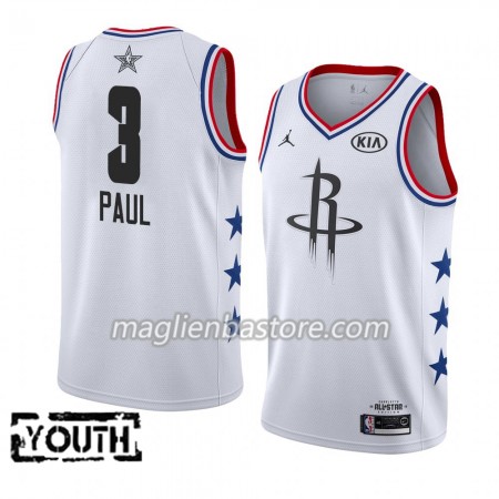 Maglia Houston Rockets Chris Paul 3 2019 All-Star Jordan Brand Bianco Swingman - Bambino